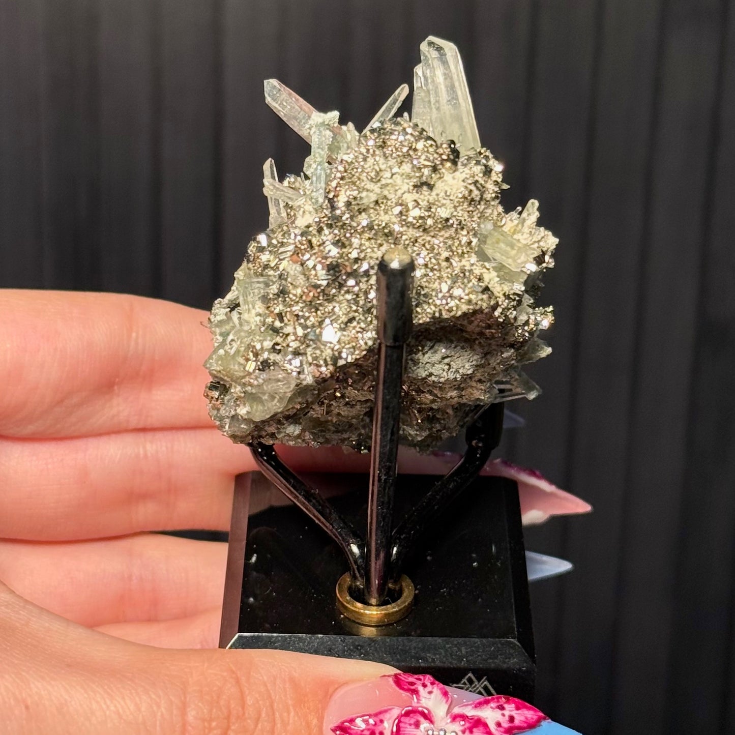 Quartz & Pyrite w/ Chlorite Inclusions from Romania