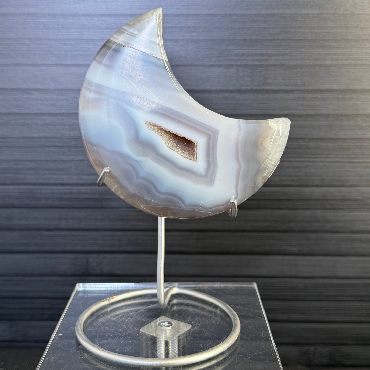 Agate & Quartz Moon