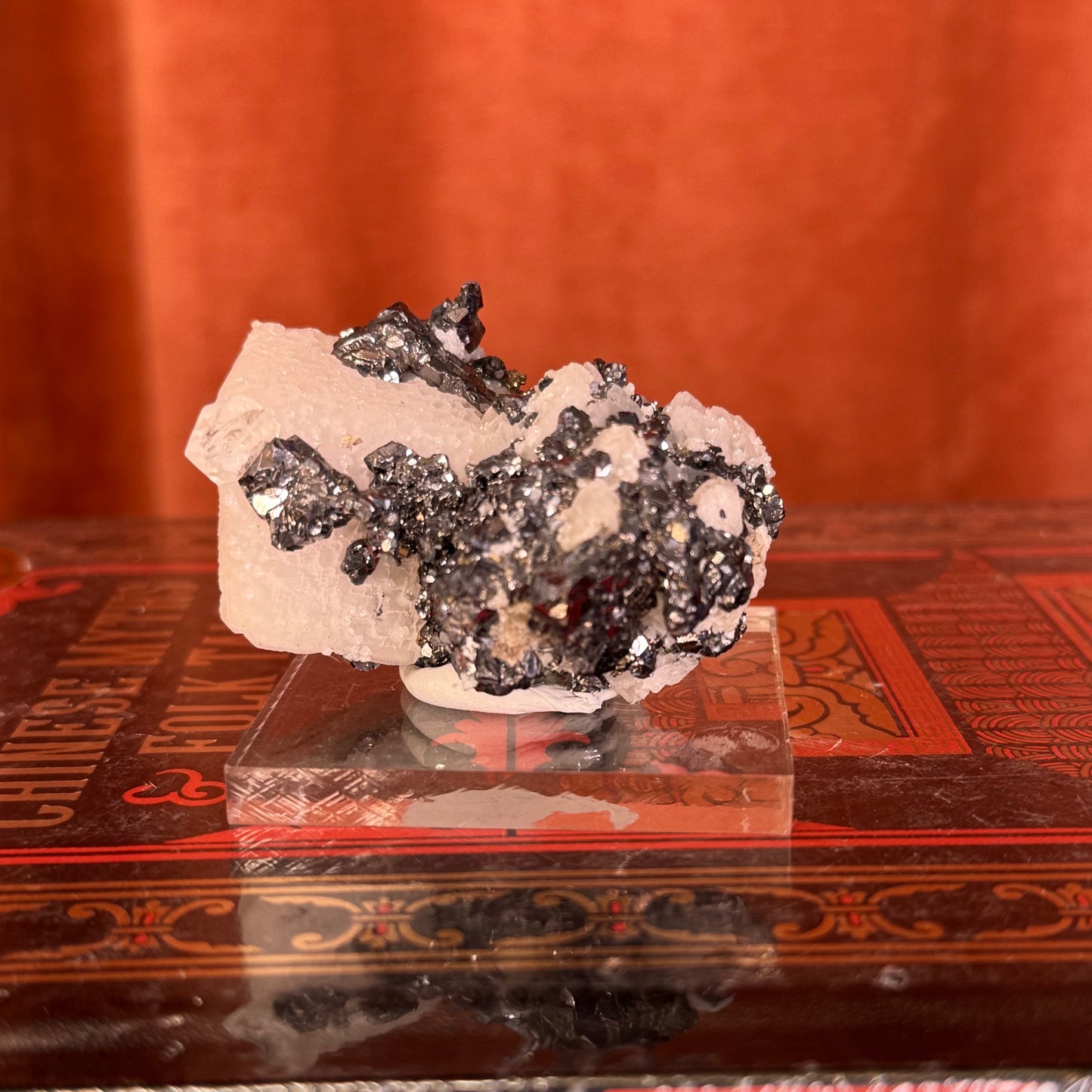 Galena on Calcite