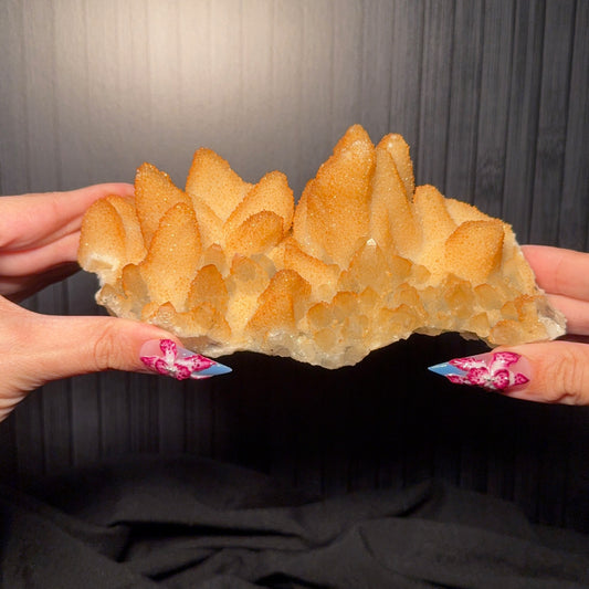 Calcite & Quartz Pseudomorph from Romania